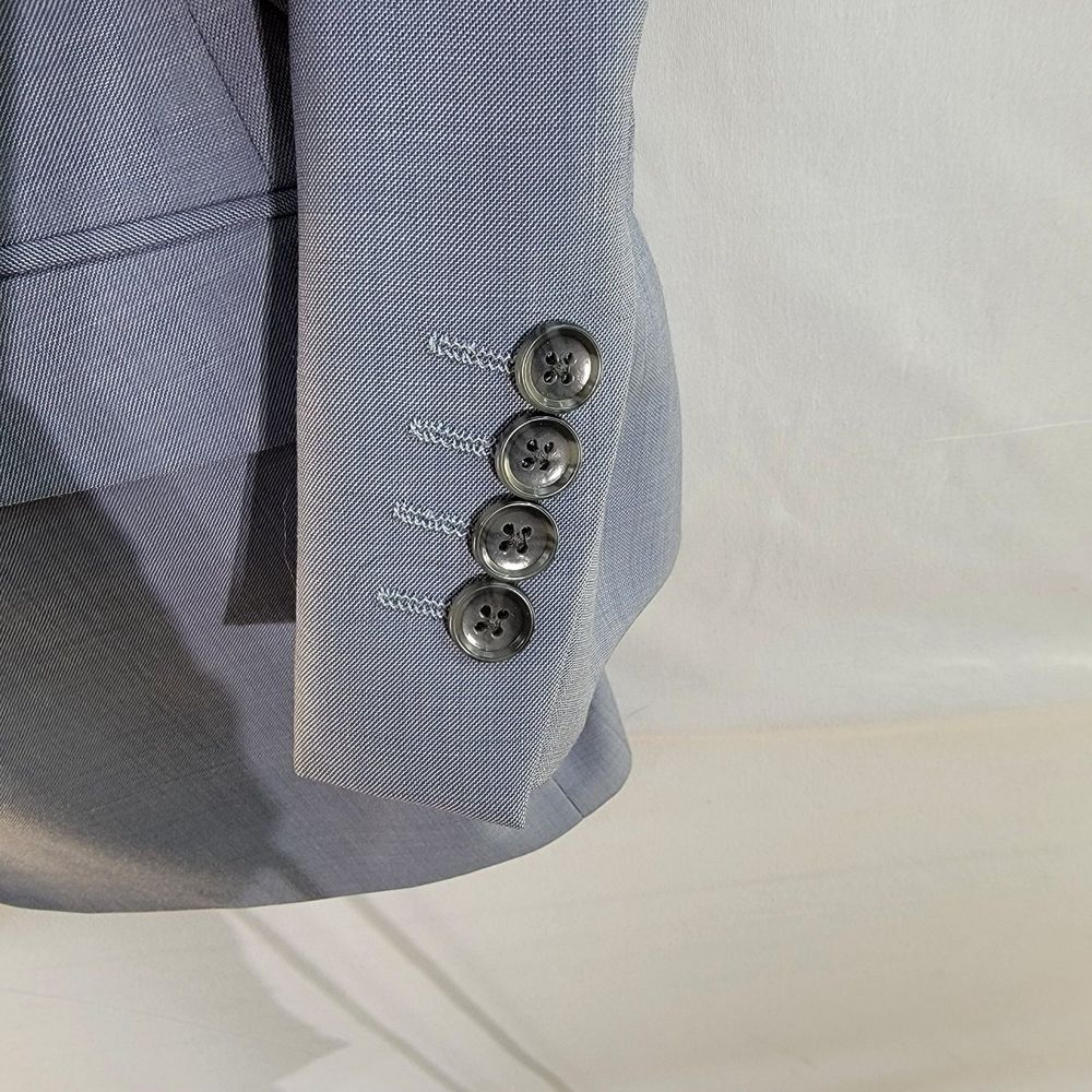 2 Piece Bachrach Super 120's Wool Blend Modern Fit Suit Jacket 40R Pants 36R - Picture 8 of 14